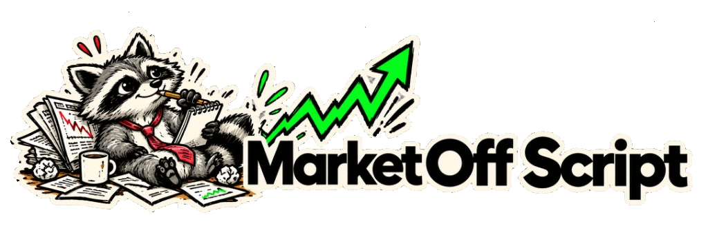 MarketOff Script — raccoon mascot